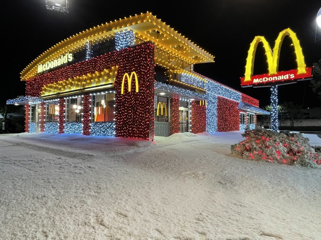 Christmas Brothers Chirstmas Light Installation Los Angeles Mac Donalds